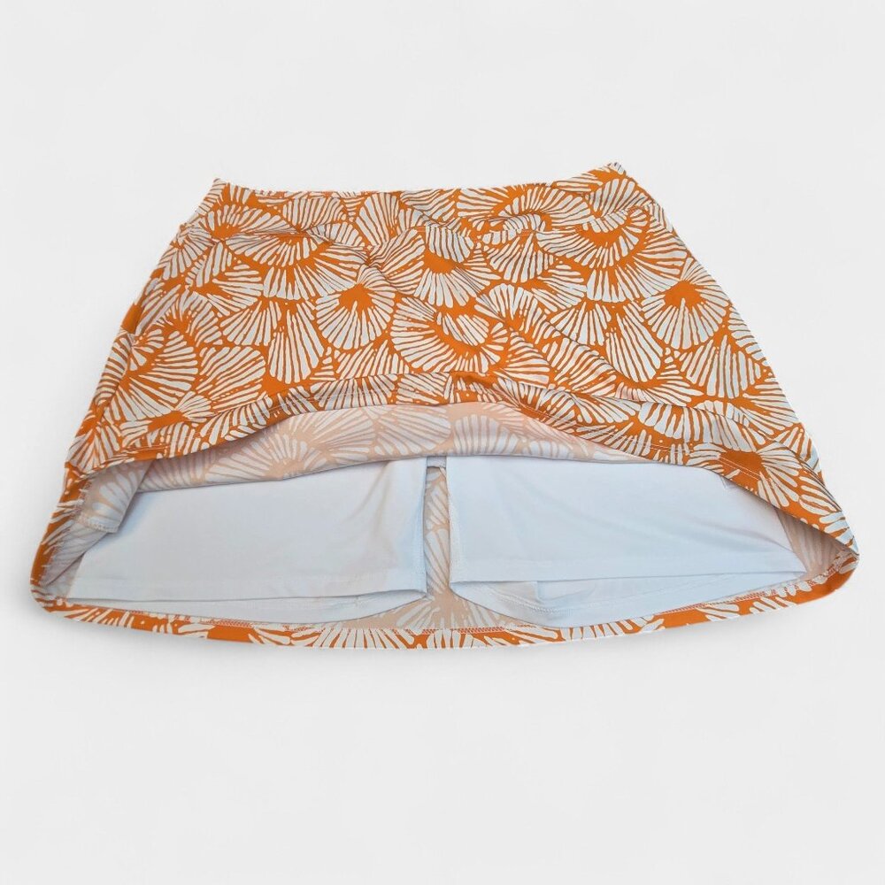 Tommy Bahama Golf Skort Orange White L Pickleball Athleisure Sporty Resort NWT - Picture 6 of 11